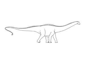 Free printable Diplodocus alone coloring page
