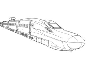Free printable E6 Series Komachi (At the Station) coloring page