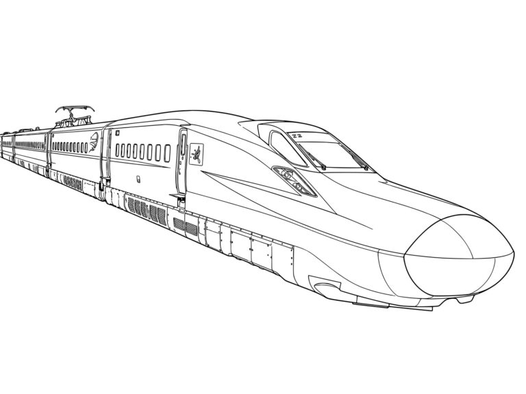 Free printable Shinkansen Series E6 Komachi coloring page