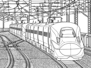 Free printable Komachi coupled with Hayabusa coloring page