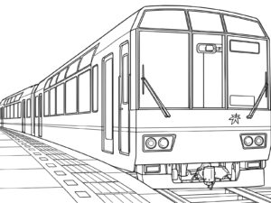 Free printable Kirara (at the train station platform) coloring page