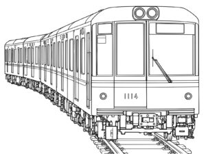 Free printable Tokyo Metro Ginza Line 1000 Series coloring page