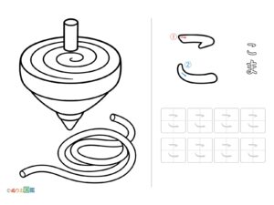 Free printable Hiragana "Ko" coloring page