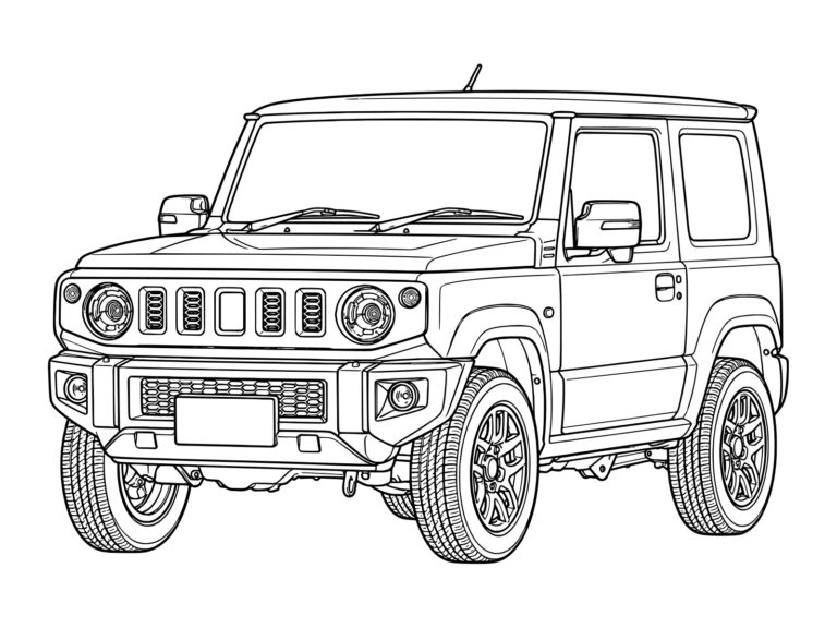 Free printable Jimny coloring page