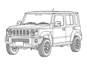 Free printable Jimny Nomad (2025) coloring page