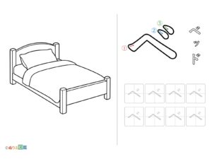 Free printable Katakana "Be" coloring page
