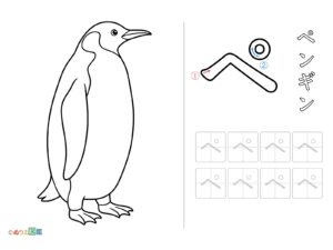 Free printable Katakana "Pe" coloring page