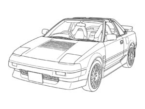 Free printable First Generation (AW11 Model, 1984) coloring page