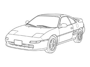 Free printable 2Nd Generation (SW20 Model - 1989) coloring page