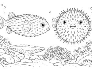 ふくらむ前とふくらんだあとの無料塗り絵イラスト（知育・高齢者レク用）