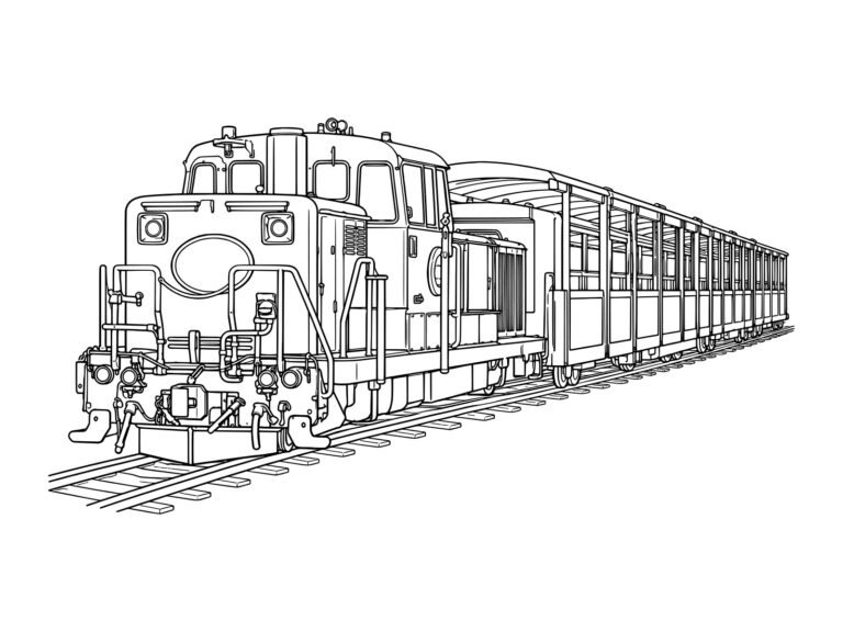 Free printable Sagano Romantic Train coloring page