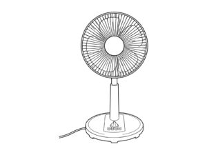 Free printable Electric fan coloring page