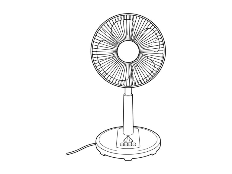 Free printable Electric fan coloring page