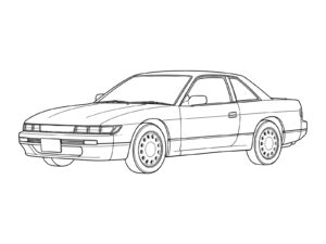 Free printable 5Th generation (S13 model, 1988) coloring page