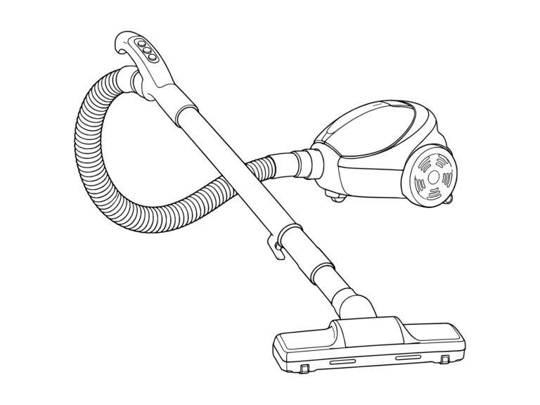 Free printable Vacuum cleaner coloring page