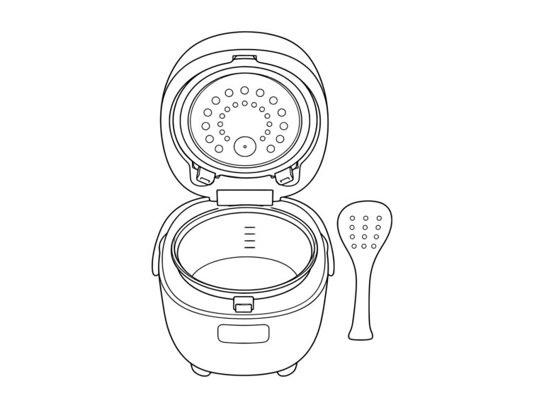Free printable Rice cooker coloring page