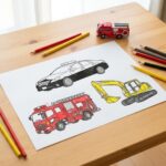 働く車のぬりえ人気ランキング10選｜ダウンロード数で選びました