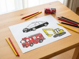 働く車のぬりえ人気ランキング10選｜ダウンロード数で選びました